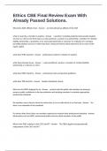 Ethics CBE Final Review Exam With Already Passed Solutions&period;