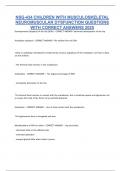 NSG-434 CHILDREN WITH MUSCULOSKELETAL NEUROMUSCULAR DYSFUNCTION QUESTIONS WITH CORRECT ANSWERS 2025 