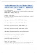 NSG-434 GROWTH AND DEVELOPMENT QUESTIONS WITH CORRECT ANSWERS 2025