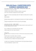 NSG-434 Exam 1 QUESTIONS WITH CORRECT ANSWERS 2025