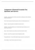 Assignment 4 Diamond Essentials Test Questions and Answers