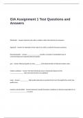 GIA Assignment 1 Test Questions and Answers
