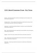 GIA Colored Gemstones Exam - Key Terms