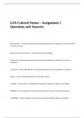 GIA Colored Stones - Assignment 1 Questions and Answers