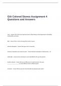 GIA Colored Stones Assignment 4 Questions and Answers
