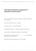 GIA Colored Stones Assignment 4 Questions and Answers