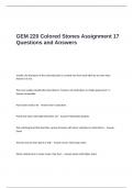 GEM 220 Colored Stones Assignment 17 Questions and Answers