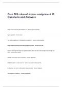 Gem 220 colored stones assignment 18 Questions and Answers