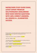  NAPSR&sol;CNPR STUDY GUIDE EXAM&comma; LATEST EXPERT PREMIUM SOLUTIONS&lpar;2025-2026&rpar;&vert;BRAND NEW EXAM VERIFIED QUESTIONS WITH 100&percnt; CORRECT ANSWERS&comma; ALL GRADED A&plus;&comma; GUARANTEED SUCCESS&period;