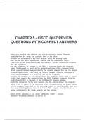 CHAPTER 5 - CISCO QUIZ REVIEW QUESTIONS WITH CORRECT ANSWERS