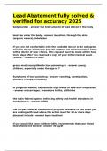 Lead Abatement fully solved & verified for accuracy 2025