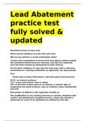 Lead Abatement practice test fully solved & updated&period;