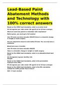 Lead-Based Paint Abatement Methods and Technology with 100- correct answers