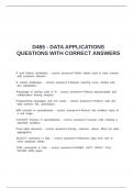D465 - DATA APPLICATIONS QUESTIONS WITH CORRECT ANSWERS