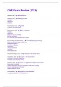 CNE Exam Review &lpar;2025&rpar; Questions &plus; Answers Graded A&plus;