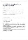 CMMC Study Exam Questions & Answers 2025&sol;2026 