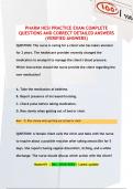 PHARM HESI PRACTICE EXAM COMPLETE QUESTIONS AND CORRECT DETAILED ANSWERS  &lpar;VERIFIED ANSWERS&rpar;