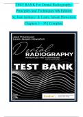 TEST BANK For Dental Radiography&colon;  Principles and Techniques 6th Edition  by Joen Iannucci & Laura Jansen Howerton  Chapters 1 - 35 &vert; Complete