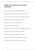 CMMC Test Questions & Answers 2025&sol;2026
