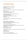 CATA FINAL EXAM QUESTIONS & ANSWERS RATED 100&percnt; CORRECT&excl;&excl;