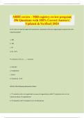 ARRT review - MRI registry review program&vert; 396 Questions with 100&percnt; Correct Answers &vert; Updated & Verified &vert; 2024