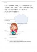 C-54 EXAM AND PREDICTOR EXAM NEWEST  2025 ACTUAL EXAM COMPLETE QUESTIONS  AND CORRECT DETAILED ANSWERS  &vert;ALREADY GRADED A&plus;