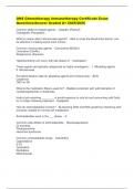 ONS Chemotherapy Immunotherapy Certificate Exam Questions&sol;Answer Graded A&plus; 2025&sol;2026