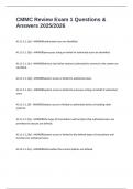 CMMC Review Exam 1 Questions & Answers 2025&sol;2026