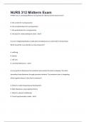 NURS 312 Midterm Exam &comma; Questions And Verified Answers 