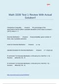 Math 3339 Test 1 Review With Actual Solution&excl;&excl;