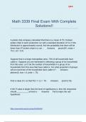 Math 3339 Final Exam With Complete Solutions&excl;&excl;