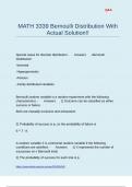 MATH 3339 Bernoulli Distribution With Actual Solution&excl;&excl;