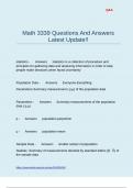 Math 3339 Questions And Answers Latest Update&excl;&excl;
