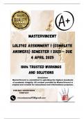 LGL3702 Assignment 1 &lpar;COMPLETE ANSWERS&rpar; Semester 1 2025 - DUE 4 April 2025&semi; 100&percnt; TRUSTED Complete&comma; trusted solutions and explanations&period;