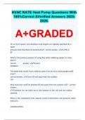 HVAC NATE Heat Pump Questions With 100&percnt;Correct &Verified Answers 2025-2026&period;  A&plus;GRADED 
