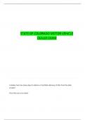 STATE OF COLORADO MOTOR VEHICLE DEALER BOARD MASTERY QUESTIONS WITH COMPLETE ANSWERS