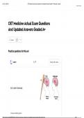 OET Medicine Actual Exam Questions And Updated Answers Graded A&plus;