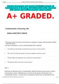 Infection Prevention and Control TESTBANK Chapter 29 Fundamentals of Nursing&comma; 9th Edition2025-2026&period; Question with correct and verified answers&period; Latest update&period;  A&plus; GRADED&period;  Fundamentals of Nursing&comma; 9th Edition MULTIPLE CHOICE