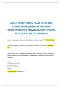 ARGUS CERTIFICATION EXAM 2 REAL AND ACTUAL EXAM QUESTIONS AND 100&percnt; CORRECT DEATILED ANSWERS LATEST UPDATES 2025-2026 ALREADY GRADED A&plus;