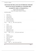TEST BANK FOR THE LANGUAGE OF MEDICINE 13TH EDITION BY CHABNER &sol;ALL CHAPTERS1-21&sol;COMPLETE GUIDE