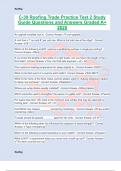 C-39 Roofing Trade Practice Test 2 Study Guide Questions and Answers Graded A&plus; 2025