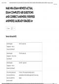 NAB NHA EXAM NEWEST ACTUAL EXAM COMPLETE 400 QUESTIONS AND CORRECT ANSWERS &lpar;VERIFIED ANSWERS&rpar; &vert;ALREADY GRADED A&plus;