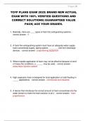 TCFP PLANS EXAM 2025&vert; BRAND NEW ACTUAL  EXAM WITH 100&percnt; VERIFIED QUESTIONS AND  CORRECT SOLUTIONS&vert; GUARANTEED VALUE  PACK&vert; ACE YOUR GRADES&period;