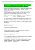 Defense Support of Civil Authorities Phase I Course Pre-Test Questions and Answer