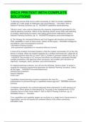 DSCA PRETEST WITH COMPLETE SOLUTIONS