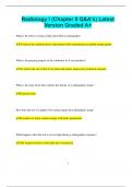 Radiology I &lpar;Chapter 8 Q&A's&rpar; Latest  Version Graded A&plus;