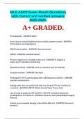 MLS ASCP Exam Recall Questions   with correct and verified answers 2025-2026&period;  A&plus; GRADED&period;