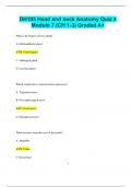 DH105 Head and neck Anatomy Quiz 4  Module 7 &lpar;CH 1-3&rpar; Graded A&plus;