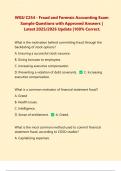 WGU C254 - Fraud and Forensic Accounting Exam Sample Questions with Approved Answers &vert; Latest 2025&sol;2026 Update &vert;100&percnt; Correct&period;