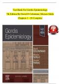 TEST BANK For Gordis Epidemiology 7th Edition By David D Celentano&semi; Moyses Szklo&comma; All Chapters 1 - 20&comma; Verified Newest Version